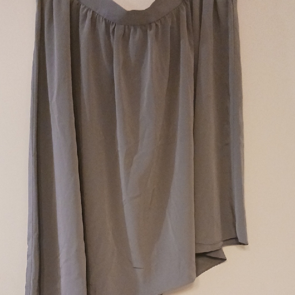 Ashley Stewart Gray High-Low Skirt